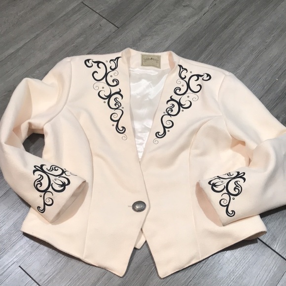 Saddle Ridge Vintage Collection Western Style Cream with Black Detailing size XL - Picture 3 of 13